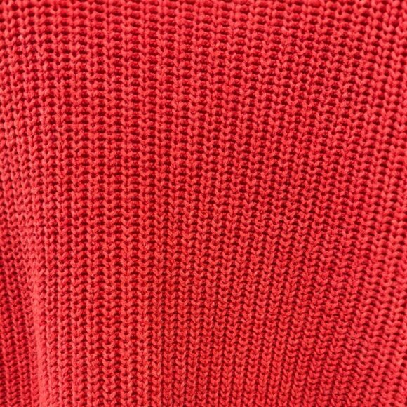 Uniqlo Knit Sweater | Orange Pullover Long‎ Sleeve Women’s Size M - Picture 3 of 5